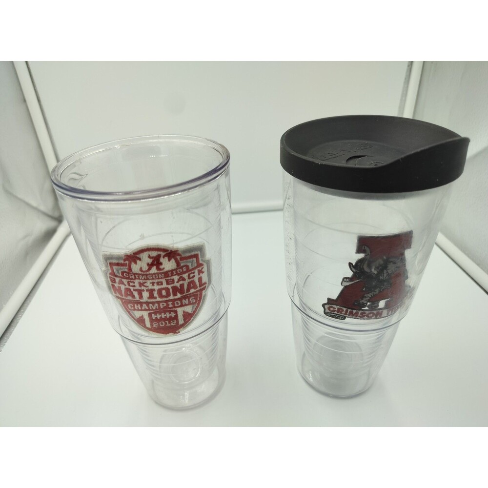 2 University Of Alabama Crimson Tide Tervis Tumblers Set of 24 oz NCAA Football